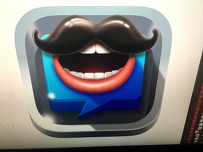 Men's talk android bubble frame icon ios lips men mobile mustache northwood talk teeth