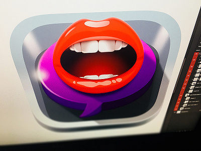 Women's talk android bubble frame icon ios lips mobile northwood talk teeth women