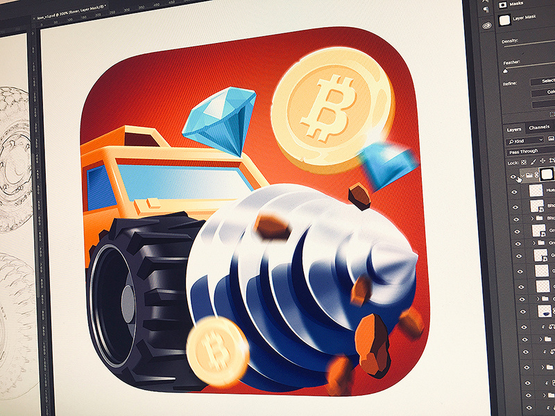 Bit Rover android northwood bitcoin wheel rover drill diamond game mobile icon ios