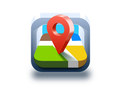 Safety Map 3d android detiled frame icon ios location map maps metal northwood pin