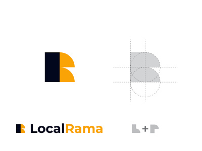 LocalRama - Deliver Anything app branding delivery app design flat icon logo minimal vector