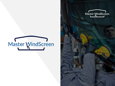 business logo for master windscreen