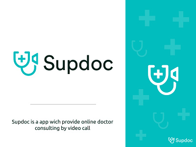 Supdoc - online doctor consulting logo brand identity logodesign online doctor consulting logo online doctor logo