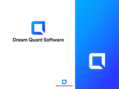 Software company logo - Dream Quant Software - tech logo graphic design logo design logodesign software logo tech logo