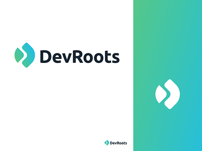 Tech logo, DevRoots technology company logo brand identity branding graphic design logo design