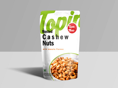 Pouch packaging design, rosted cashew nuts pouch. graphic design packaging design pouch packaging design