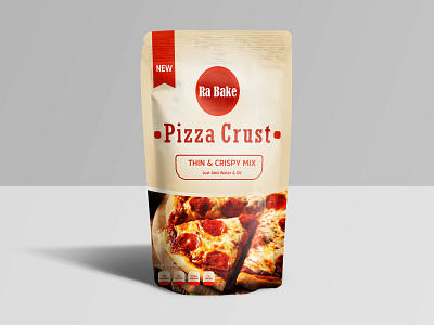 Pouch Design, Pizza crust pouch packaging design graphic design packaging design pouch design