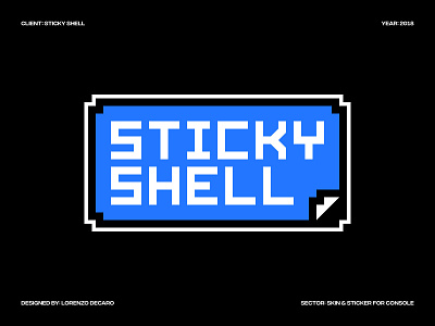 Sticky Shell Logo arcade bit branding console graphic design logo logo design pixel pixel art retro skin sticker videogame