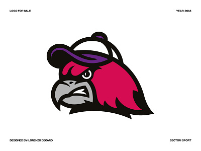 Red Hawks Mascot Logo animal baseball bird cartoon character design hawk illustration logo mascot sport