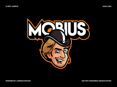 Mobius Mascot Logo cartoon caster character clockwork orange design drawing e sport gaming illustration logo mascot mashup portrait retro streamer twitch
