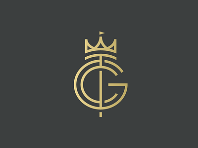 Monogram branding c crown g gold icon logo monogram monoline sans serif t