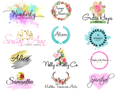 water color logos decent logo design feminine feminine design logo logo design logodesign water color logo waterclolorlogos watercolour