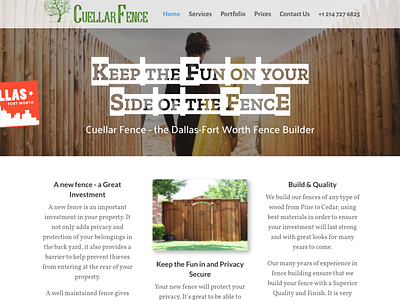 Cuellarfence com divi fencing landingpage marketing webdesign websites wordpress