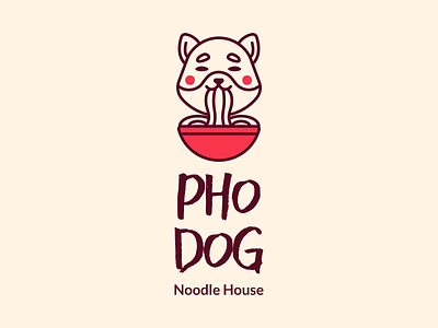 Pho Dog - Noodle House branding branding concept design icon illustration logo mockup vector