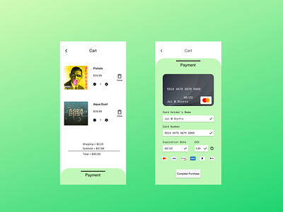 Daily UI Challenge Credit Card Checkout app design ui ux