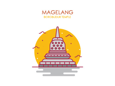 Borobudur Temple borobudur history illustration indonesia landmark temple vector