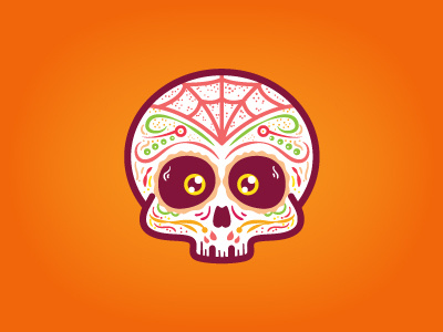 Cute Sugar Skull day of the dead la muerte mexican skull stock sugar vector