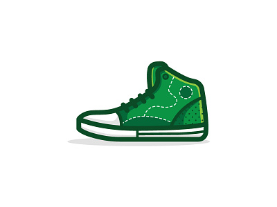 Sneaker Icon casual green icon shoes sneaker vector