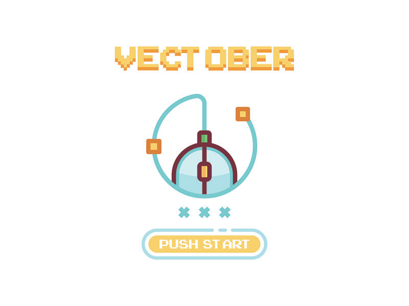Vectober color. linear stroke line illustrator illustration icon vectober