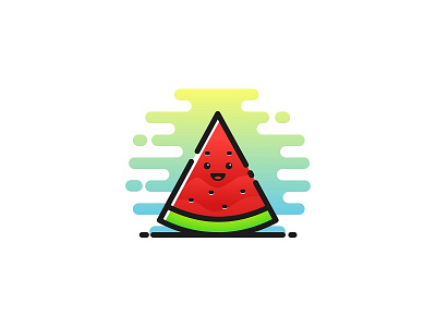 Cute Watermelon cute design fruit icon illustration red vectober vector watermelon