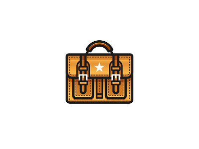 Vintage Bag bag icon illustration retro vectober vector vintage