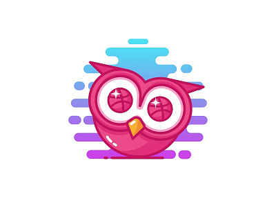 Dribbble Invitation giveaway invitation invite owl yellowline