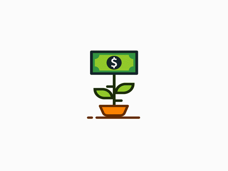 Growth of Money icon illustration money motion vector