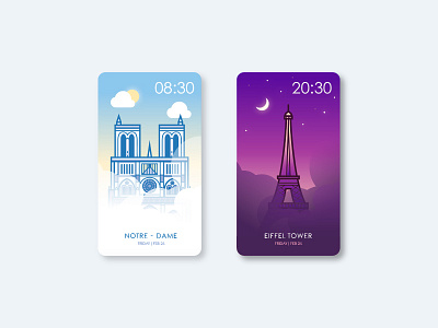 France Landmarks france illustration interface landmark ui wallpaper