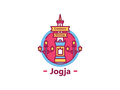 Jogja Creators Meetup icon illustration jogja landmark meetup tourism