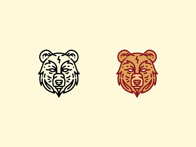 Bear Monoline animal bear beast logo monoline