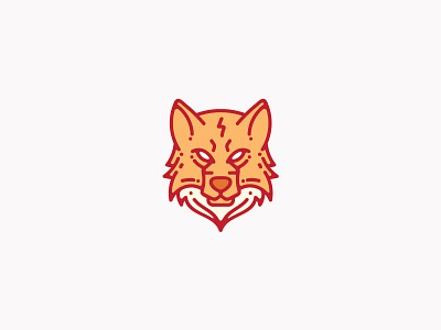 Fox animal beast fox logo monoline