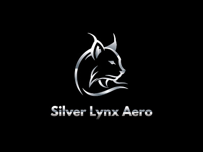 Silver Lynx Aero animal illustration line logo lynx