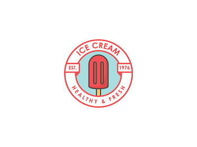 Ice Cream logo design ice cream illustration logo retro vintage