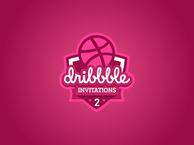 2 Dribbble Invitations american logo sport badge invitation logo sport