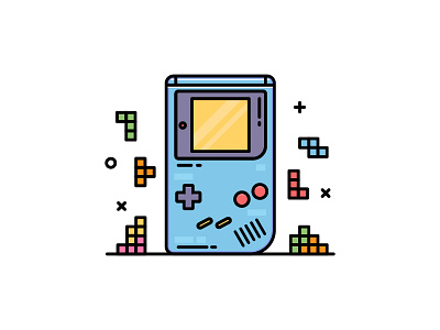 Tetris Gameboy gameboy icon illustration tetris vector