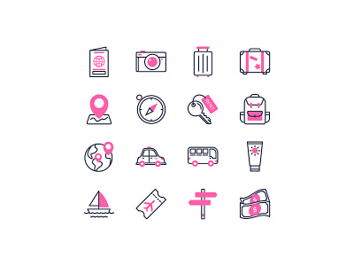 Travelling holiday icon icon set iconfinder travel travelling