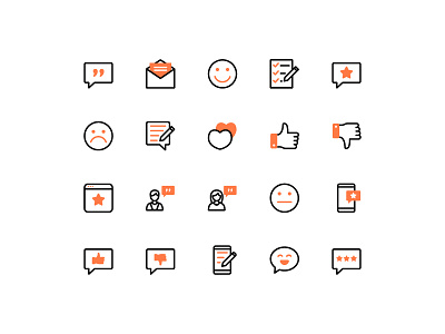 Review and Feedback Icons