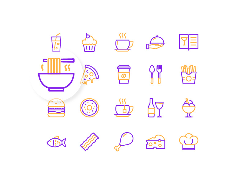 Restaurant Icons iconography icon set icon design vector duotone restaurant icon