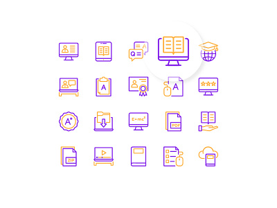 E-learning icons