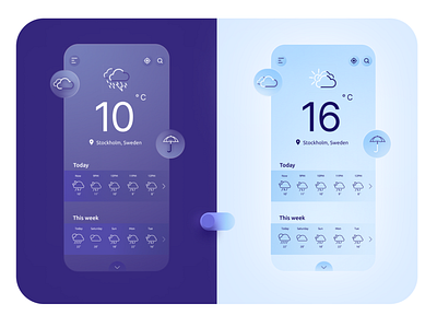 WeatherApp app design illustration minimal ui weather app