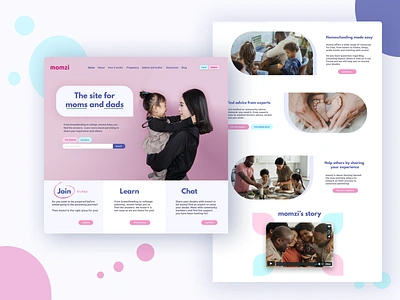 Momzi's e-health and parenting site digital health ehealth marketing campaign mothersday parenting webdesign