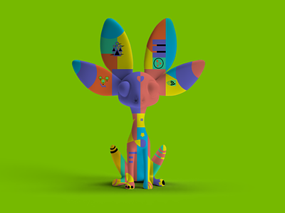 Magic Realism: Conejita 3d art alebrijes bauhaus conejita design illustration magical mascot design mexico minimal nvidia nvidia design