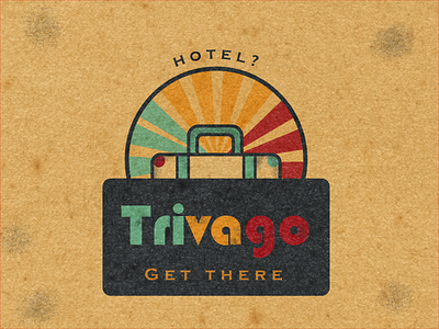 Trivago Retro design illustration minimal retro logo travel travel logo trivago