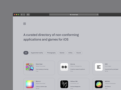 Unusual - A curated app directory