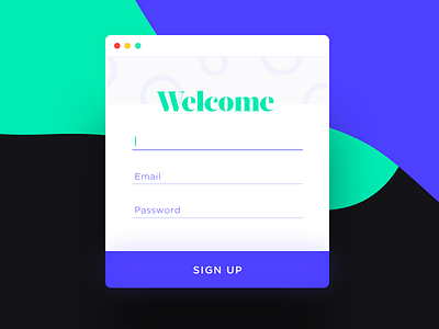 Sign Up dailyui flat form signup simple ui ux