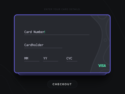 Credit Card Checkout - Day 002 #DailyUI
