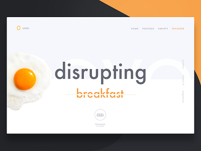 Landing Page - Day 003 #DailyUI concept dailyui egg landing minimal product site ui ux web yellow