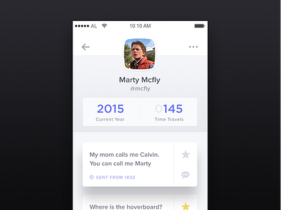 User Profile - Day 006 #DailyUI app dailyui ios iphone light profile ui user ux