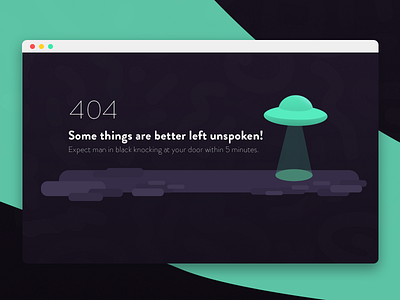 404 Page - Day 008 #DailyUI 404 alien dailyui design not found page ufo ui ux web