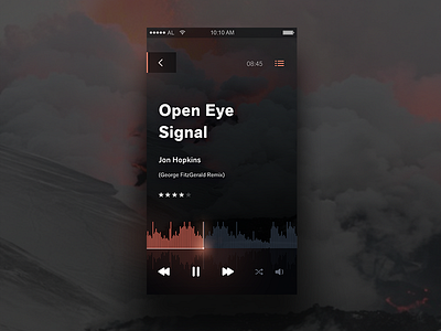 Music Player - Day 009 #dailyUi dailyui dark electronic ios iphone mobile music player sound ui ux